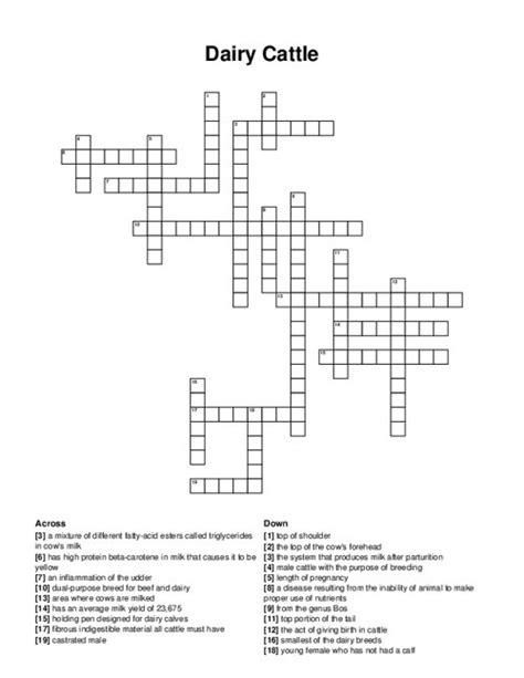 raised as cattle crossword